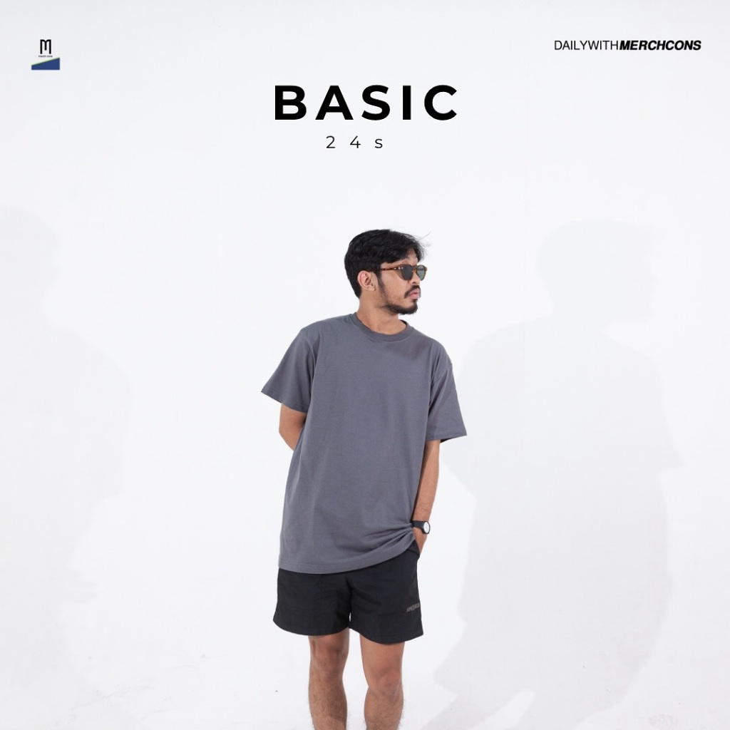 Jual Tshirt Charcoal Merchcons - Basic 24s | Shopee Indonesia