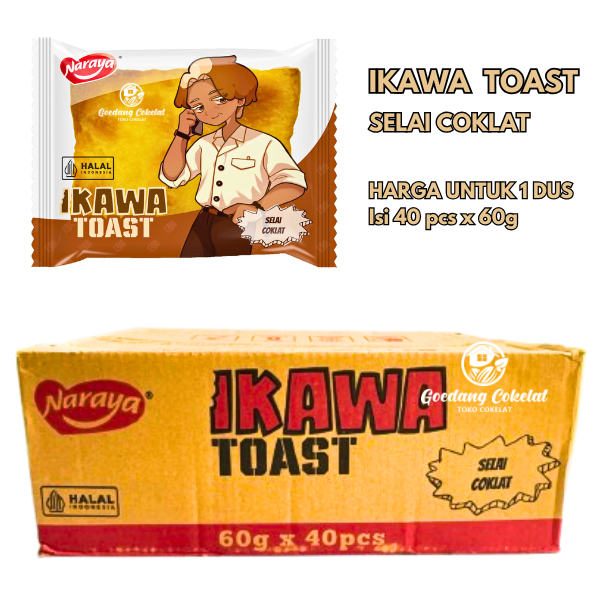 Jual NARAYA IKAWA TOAST Roti Panggang Rasa Coklat, Keju, Srikaya Pandan ...
