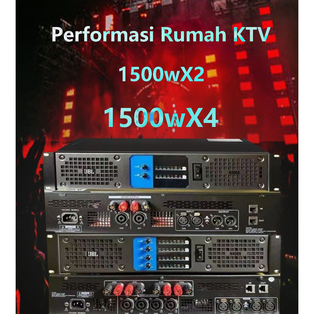 Jual H4000 power amplifier 1500W 8 ohm 2/4-channel D-class, mudah untuk ...