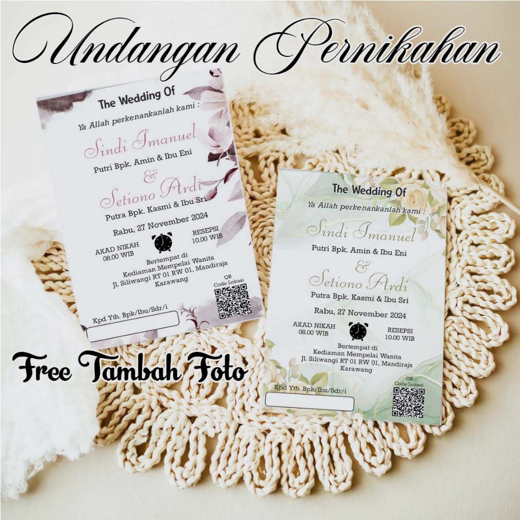 Jual Undangan pernikahan mini kopi undangan minimalis untuk kopi masako ...