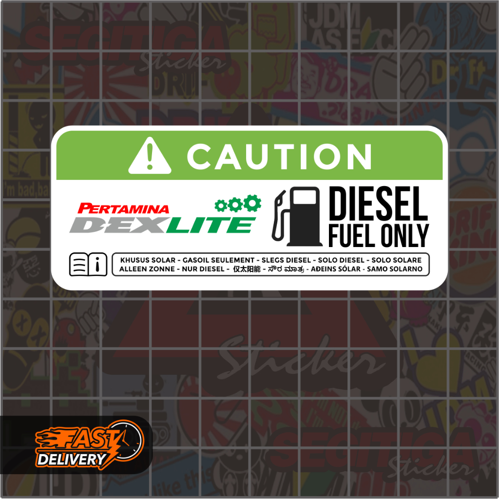 Jual Sticker Pertamina Dexlite Unleaded Fuel Only Ukuran 8.0x3.4 Cm ...