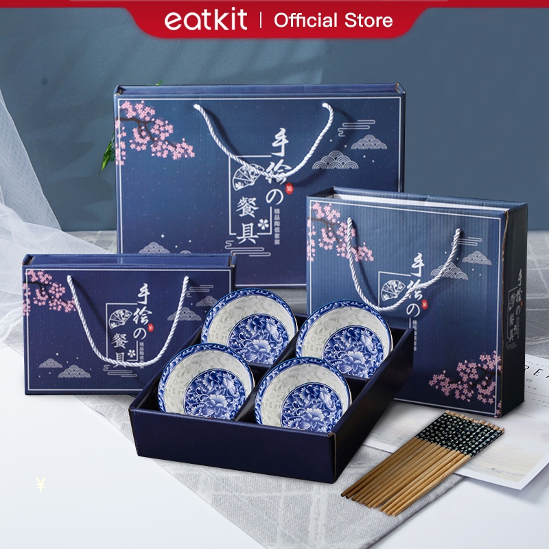 Eatkit Hampers Mangkok Gift Parcel Boxset Premium Bowl Japaness Style Bowl Keramik Parsel Lebaran