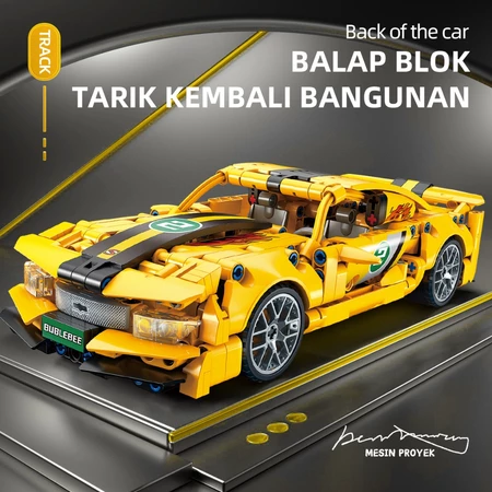 TOY LINX 451pcs Pull-back Building Block Mobil mainan mobil balap kereta mainan balokmainan edukatif