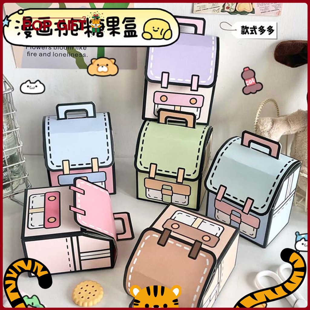 Jual PG Paperbox Sovenir Box Kado Untuk Hadiah Lucu Motif Tas Sekolah ...