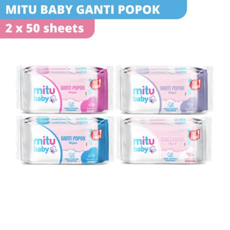 Jual Tissue Basah MITU Baby Wipes Tisue Bayi Set Buy 1GET 1 Ganti Popok ...