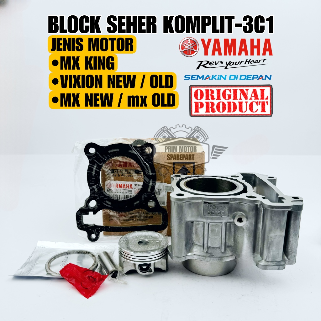 Jual ORIGINAL BLOCK SEHER+SET YAMAHA VIXION NEW/ VIXION OLD/ MX KING ...