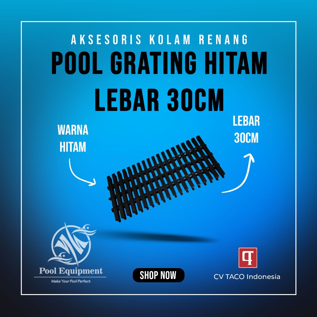 Jual Pool Grating Hitam Lebar 30 cm | Shopee Indonesia