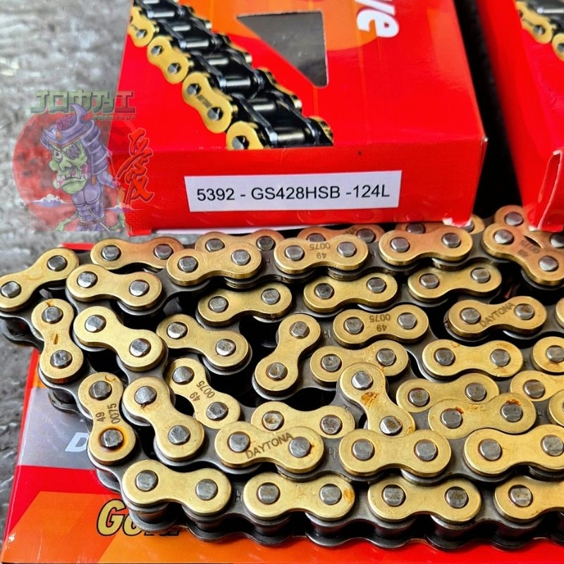 Jual RANTAI 428 DAYTONA HSB HEAVY DUTY GOLD 124L 140L CB KLX MX KING ...