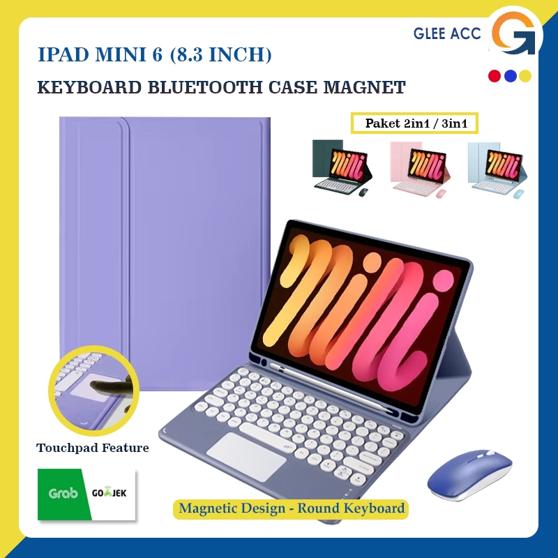 Jual IPAD Mini 6 8.3 Inch Keyboard Touchpad Bulat Bluetooth Case Magnet ...