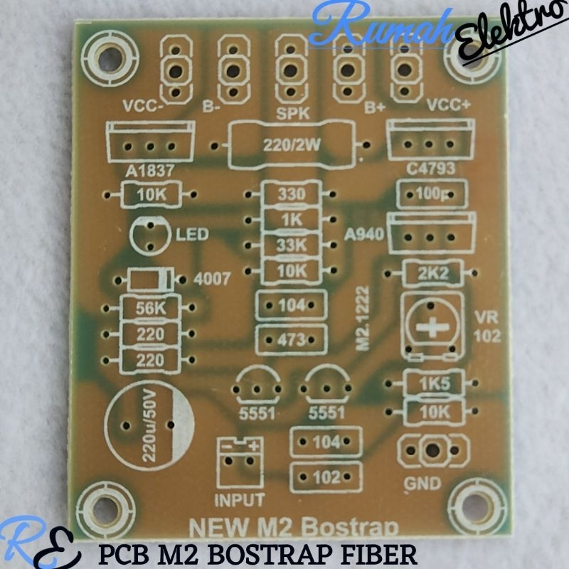 Jual PCB POWER DRIVER AMPLIFIER MICRO M2 BOSTRAP FIBER | Shopee Indonesia