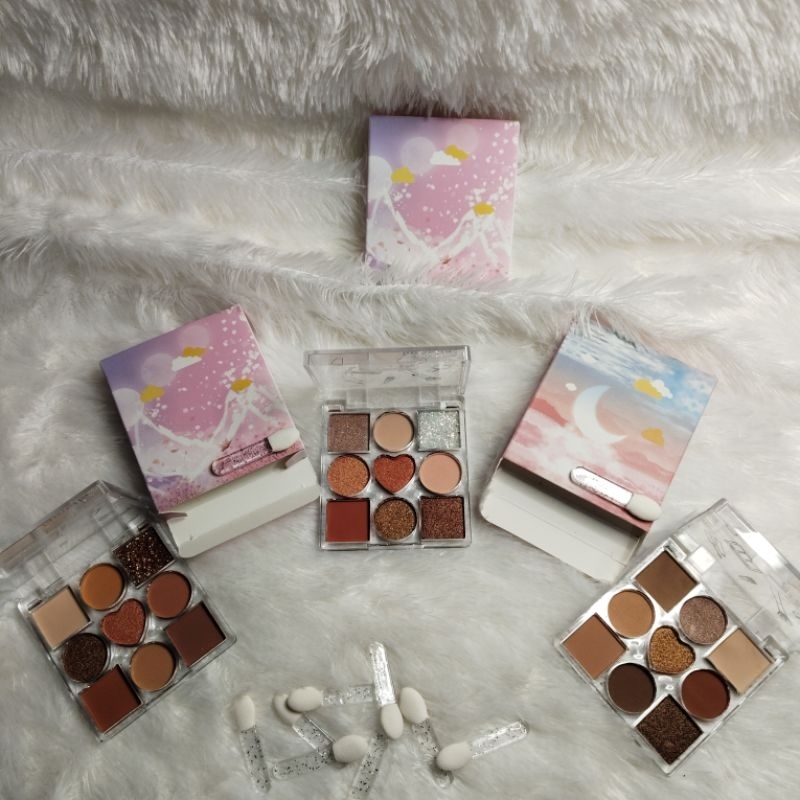 Jual 5180 EYESHADOW 9 COLOUR PALETTE HIGHLIGHTER SHIMMER GLOW | Shopee ...