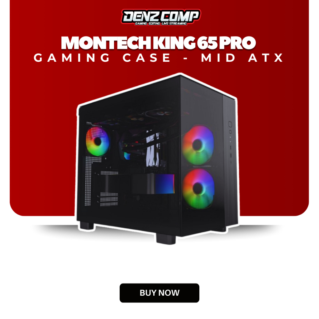 Jual MONTECH KING 65 PRO MID TOWER ATX COMPACT CASE PC - BLACK | Shopee ...