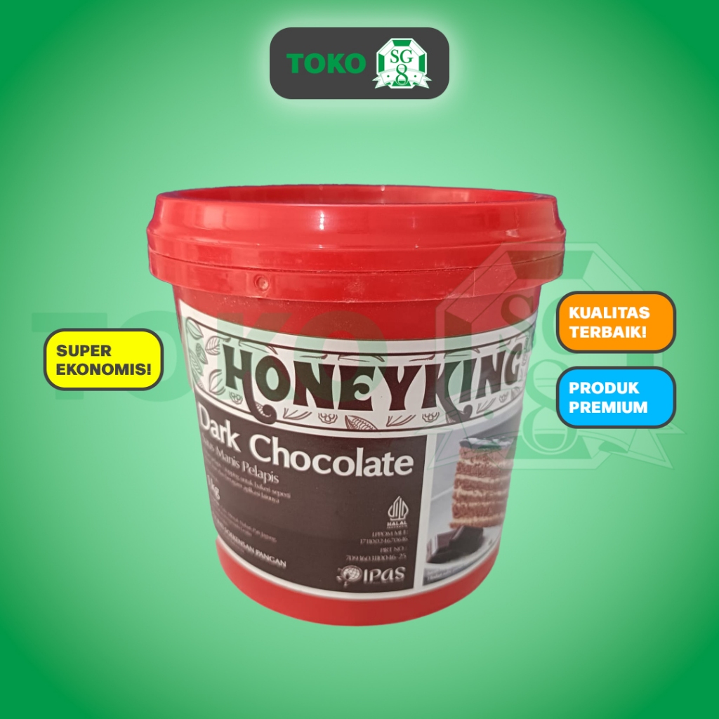 Jual Glazing Honeyking Dark chocolate 1Kg - Cokelat pelapis roti atau ...