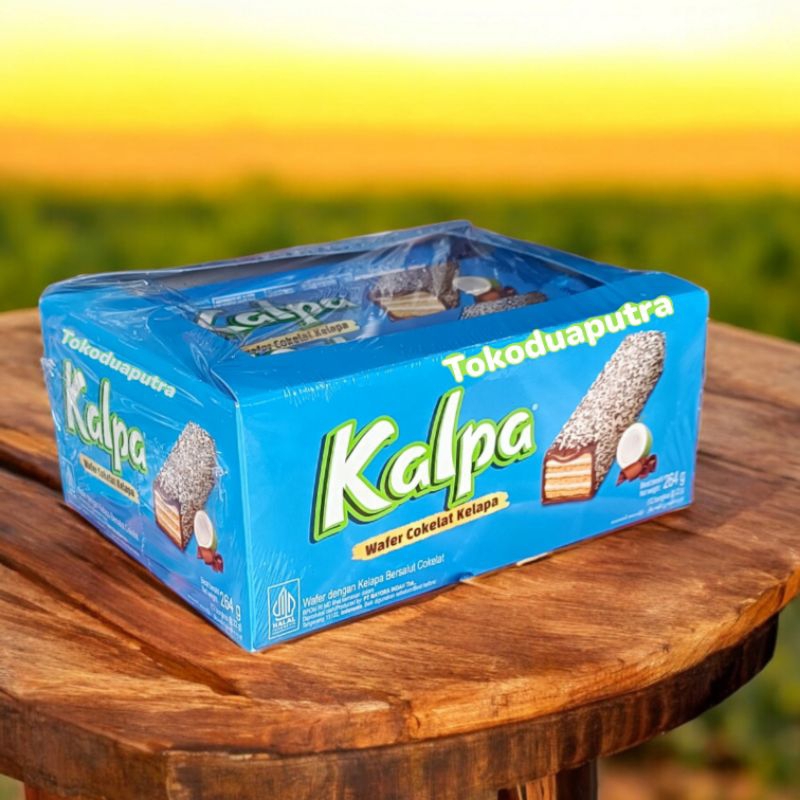 Jual Kalpa Wafer Coklat kelapa 1 box isi 12 pcs / kalpa coklat kelapa 1 ...