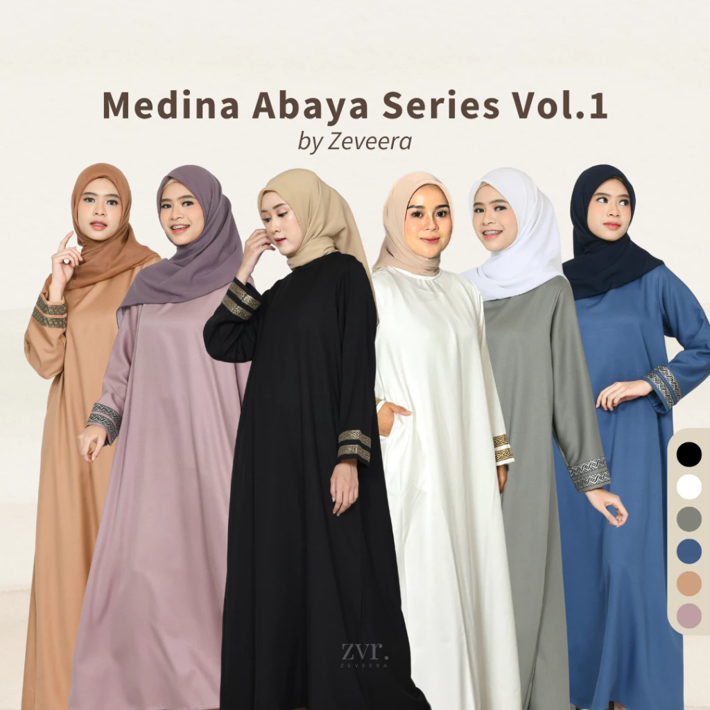 Zeveera Medina Abaya tampilan depan