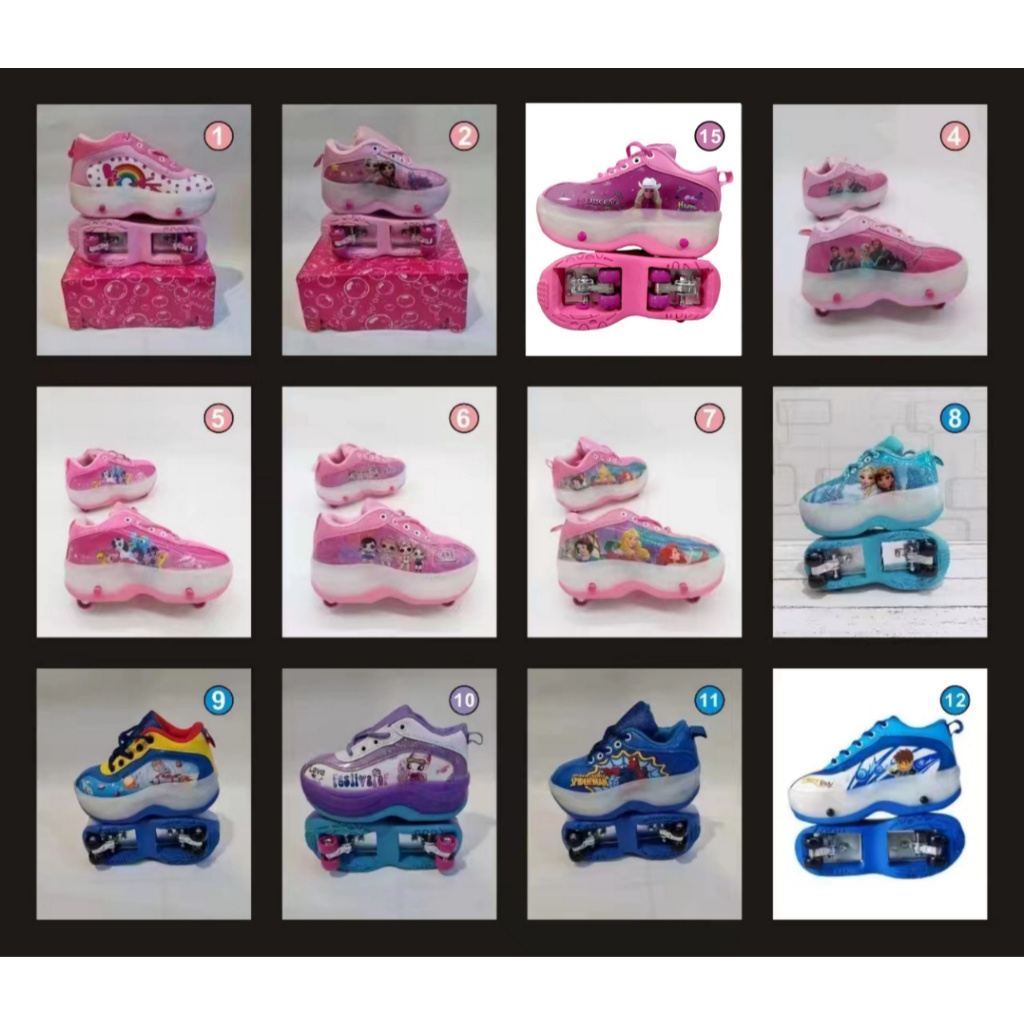 Jual Sepatu Roda Kasual Anak Lampu LED dengan karakter lucu anak ...