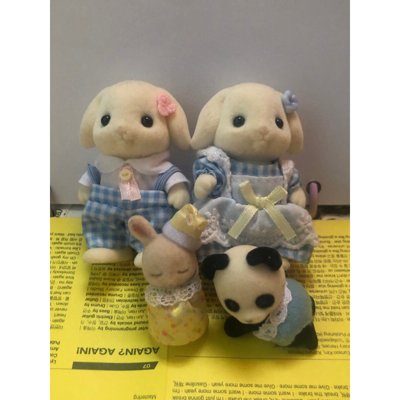 Jual Sylvanian Families Sleeping Rabbit Baby In Yellow Dress Flora ...