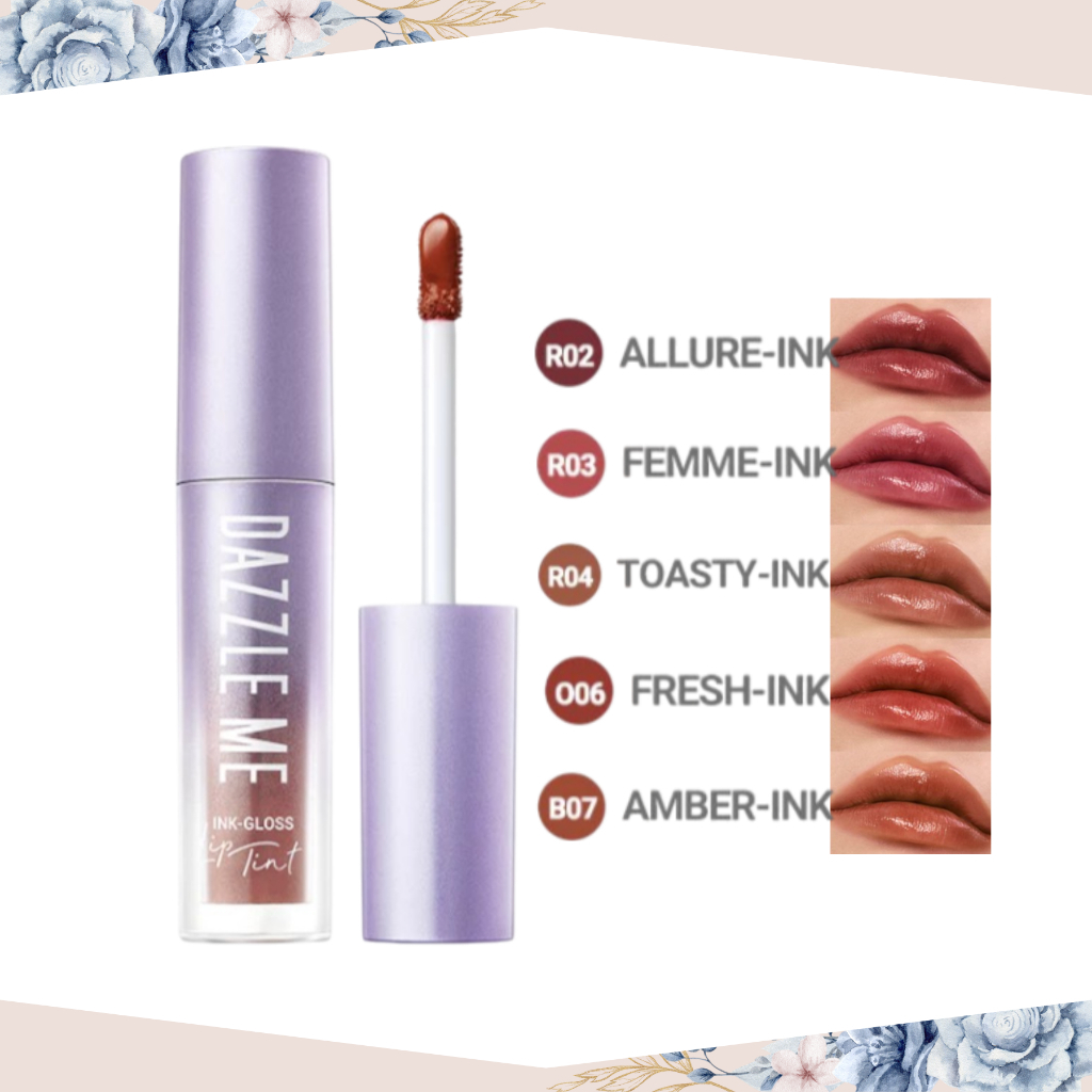 Jual DAZZLE ME Ink-Gloss Lip Tint Watery Ink Gel Lip Tint Long Lasting ...