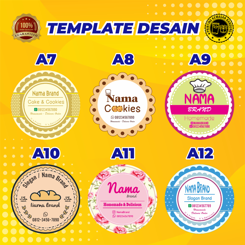 Jual Custom Sticker Stiker Segel Label Kemasan Produk Makanan Botol ...