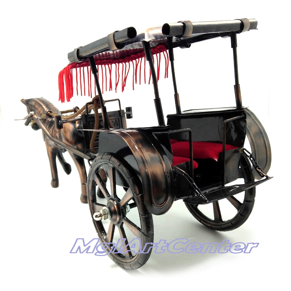 Jual Miniatur Andong Delman Kereta Kuda Gerobak Sapi Cikar Jogja Logam ...