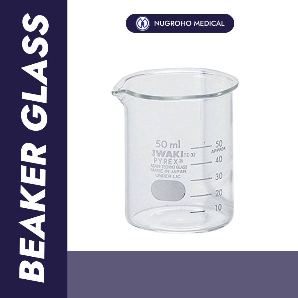 Jual Beaker glass / gelas kimia kaca 100 ml dan 250 ml- PYREX/ IWAKI ...