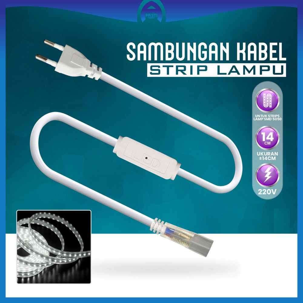 Jual Kabel Colokan Soket LED Strip Selang 5050 220V / Adaptor LED ...