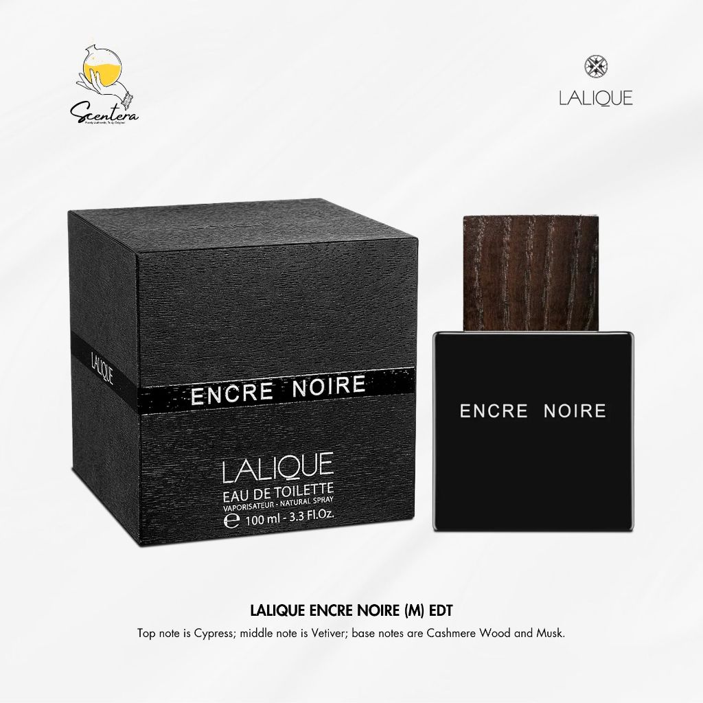 Lalique Encre Noire Eau De Toilette – Men's Cologne, 3.4 Oz, Spray, Made In France, New In Box