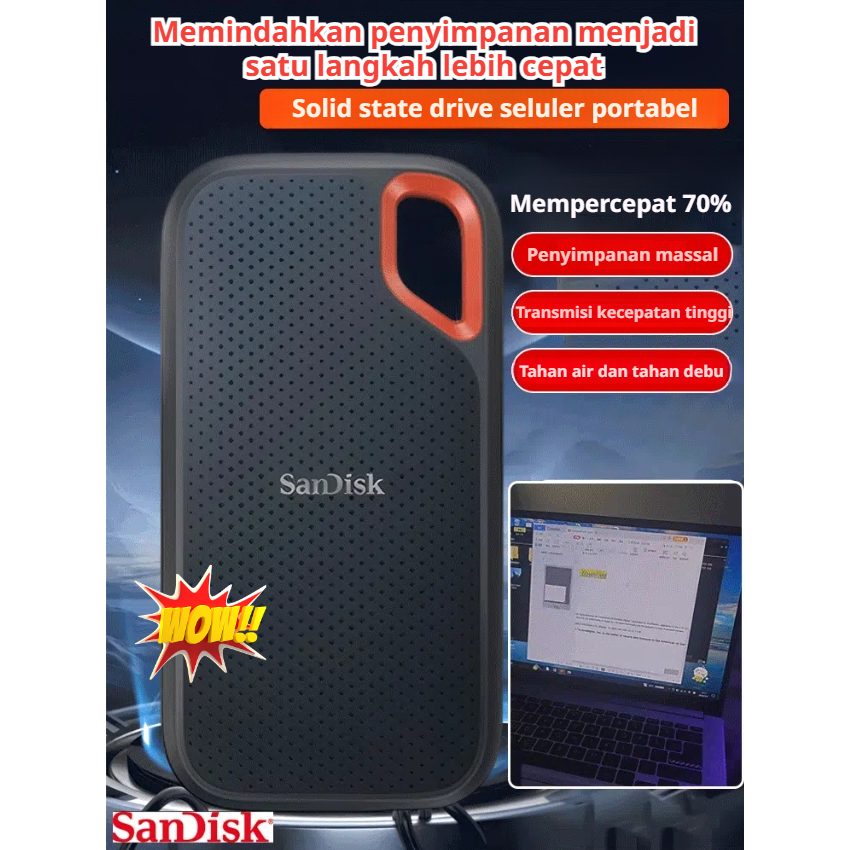 Jual 【SanDisk】 Mobile Solid State USB Flash Drive SSD 1TB/Hard