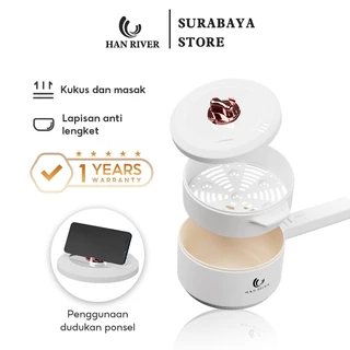 HAN RIVER Panci Listrik Serbaguna 1.8L / Panci Listrik Multifungsi / Panci Elektrik Penggorengan