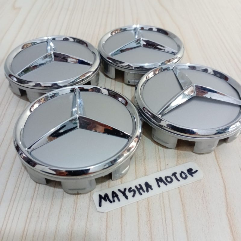 Jual dop roda tutup velg mobil MERCY MERCEDES BENZ diameter 7,5cm harga ...