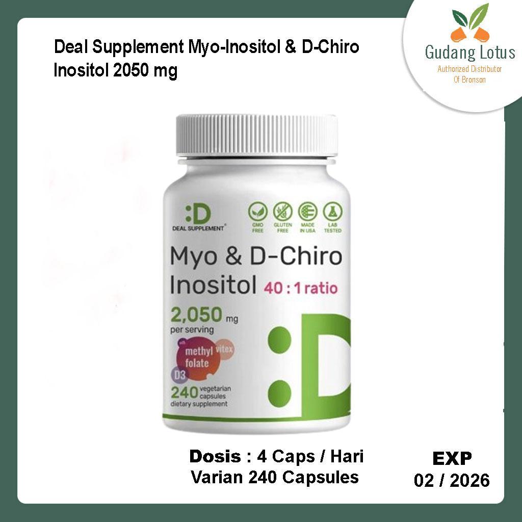 Jual Deal Supplement Myo-Inositol & D-Chiro Inositol 2050 mg - 240 ...