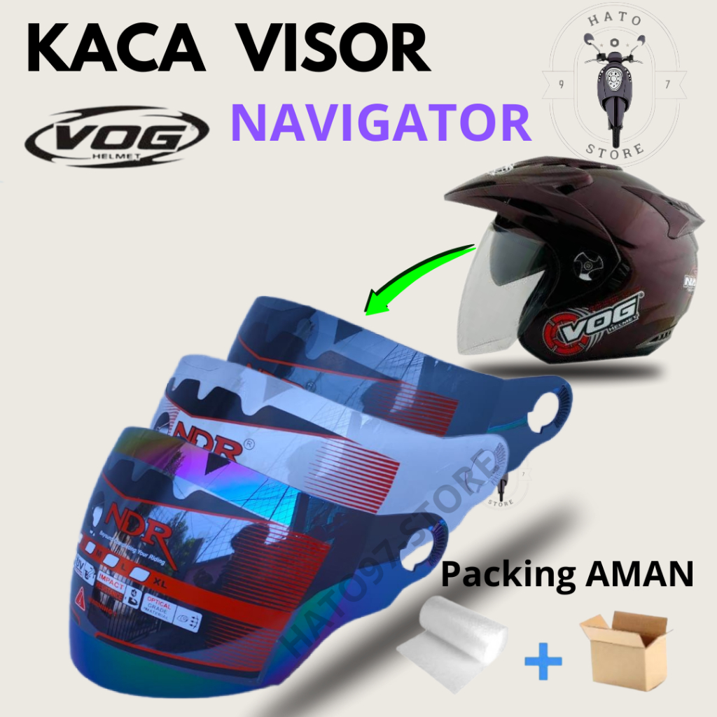 Jual Kaca Helm VOG NAVIGATOR NDR murah berkualitas NDR vog | Shopee ...