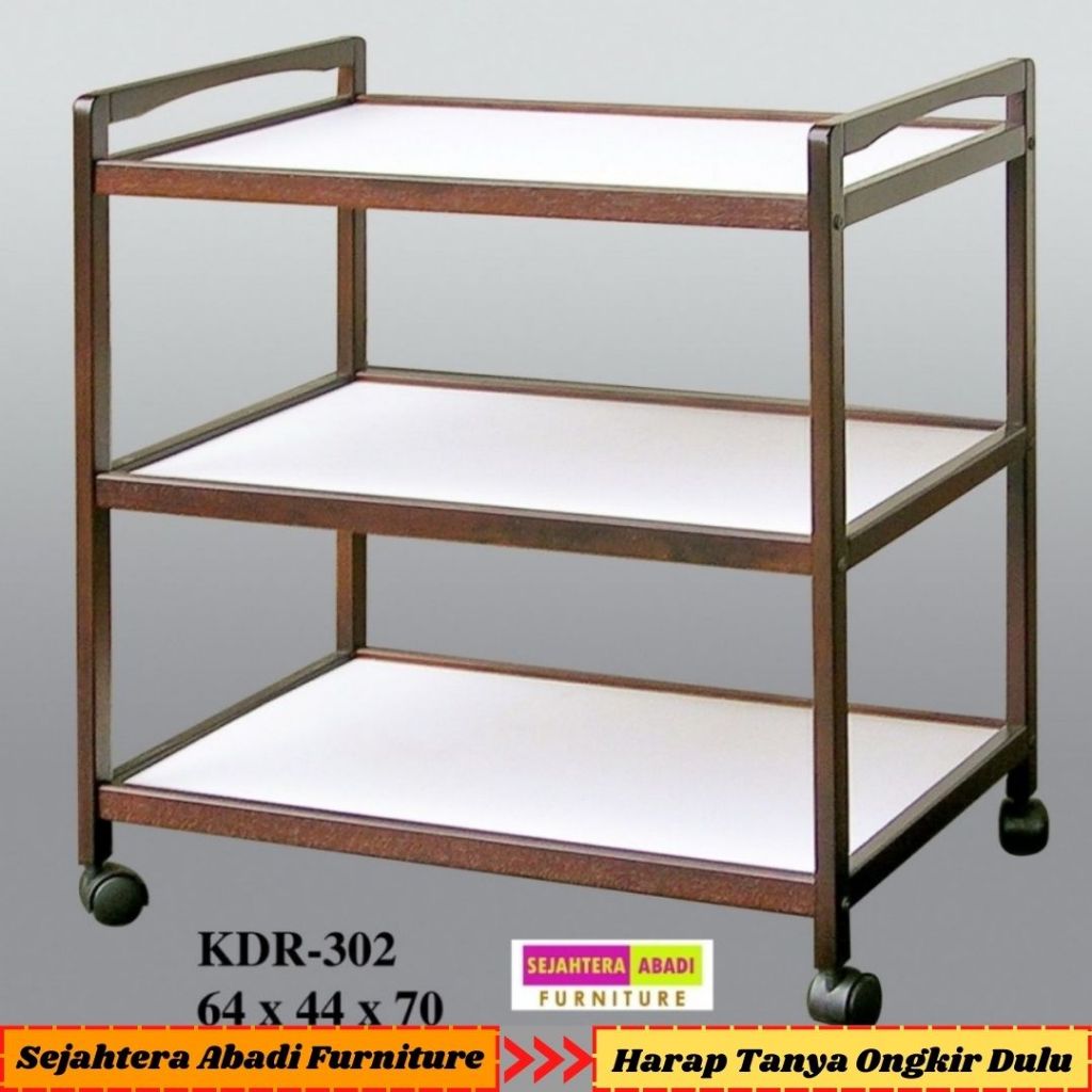 Jual rak dorong serbaguna kayu, rak dapur dorong, rak tv, rak susun ...