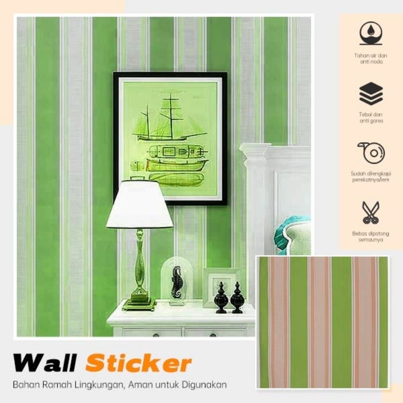 Jual stiker dinding/wallpaper/wall stiker warna hijau | Shopee Indonesia