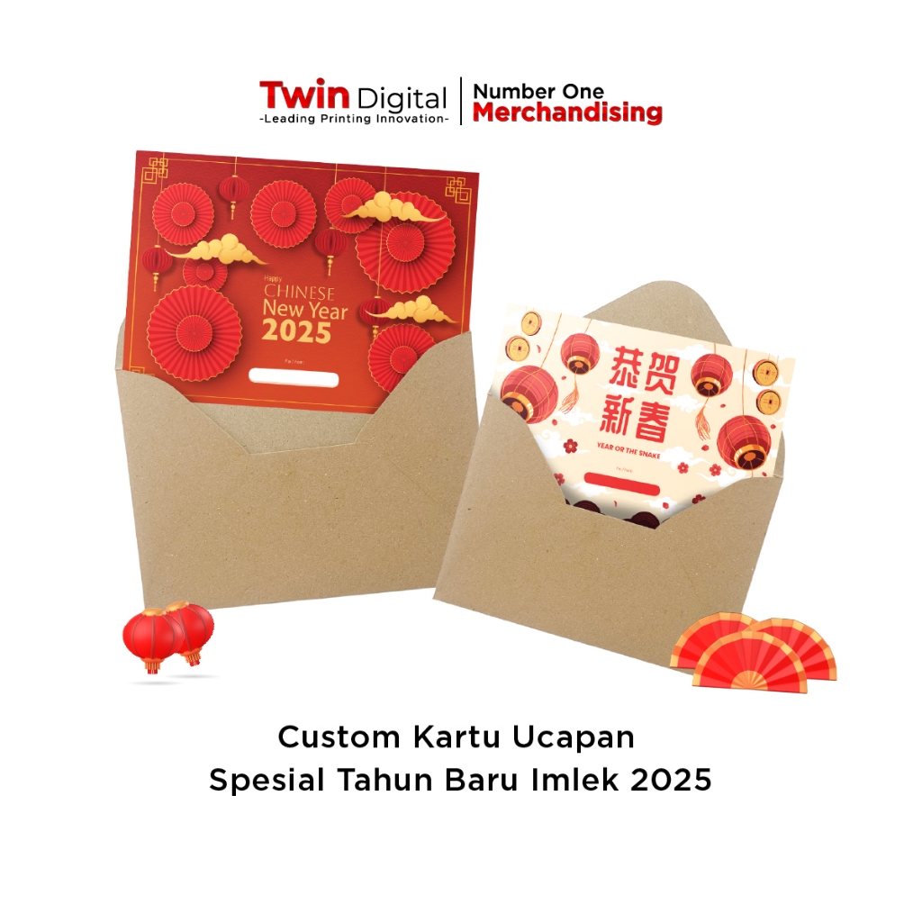 Jual Twindigital Kartu Ucapan Gong Xi Fa Cai Spesial Imlek Amplop Shio