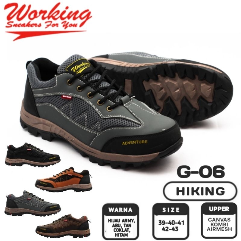Jual Working Sneakers Sepatu Kerja Pria Adventure Gunung Casual