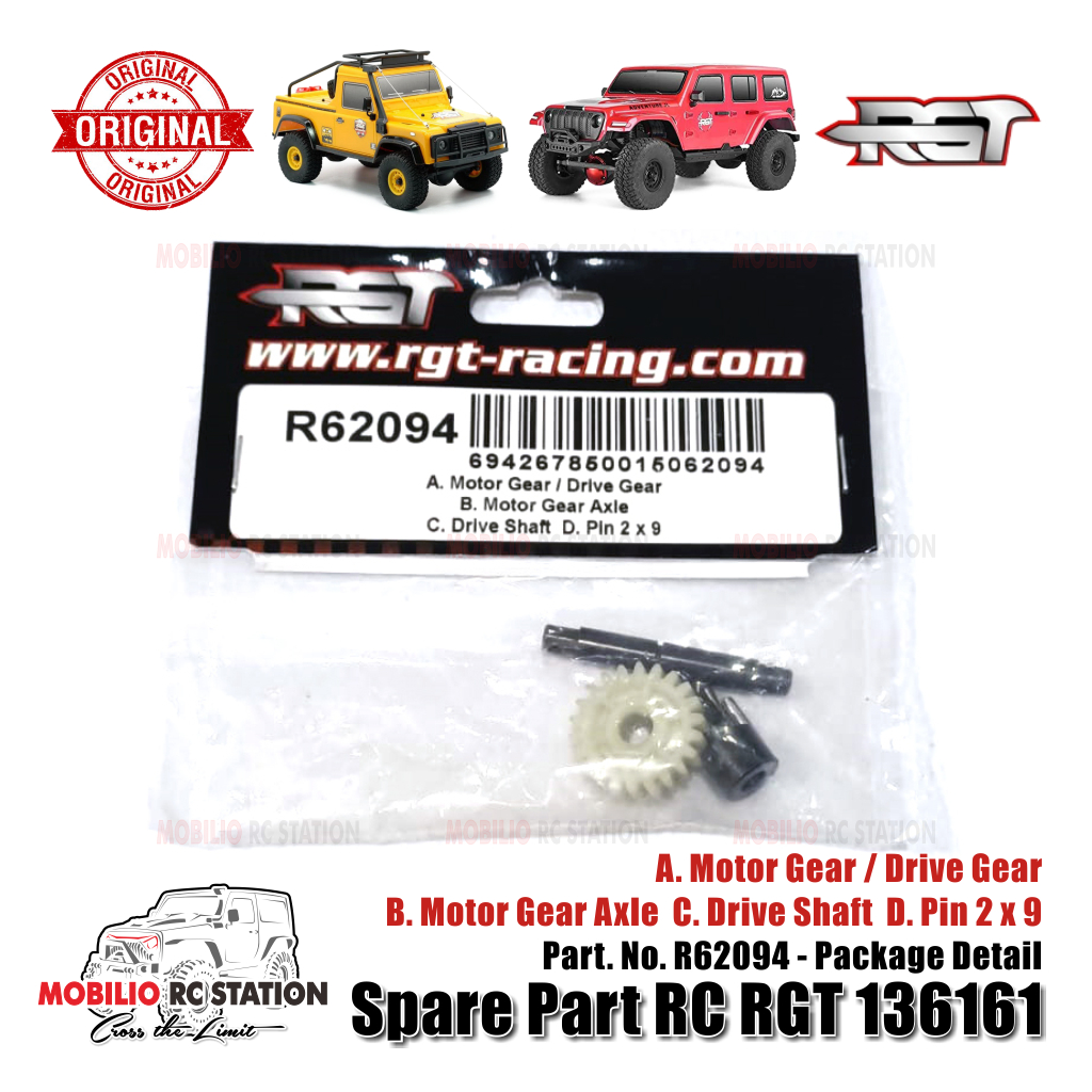 Jual Sparepart Original R62094 Drive Gear Set RC Crawler RGT 136161 JL ...