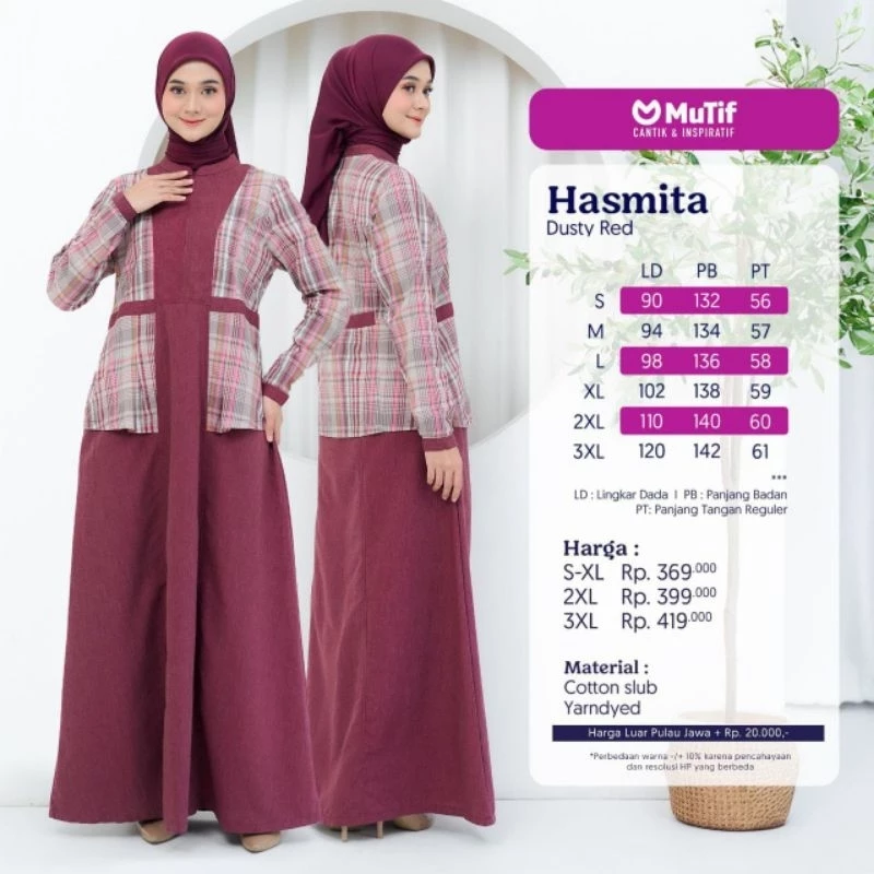 MUTIF HASMITA DUSTY RED 2