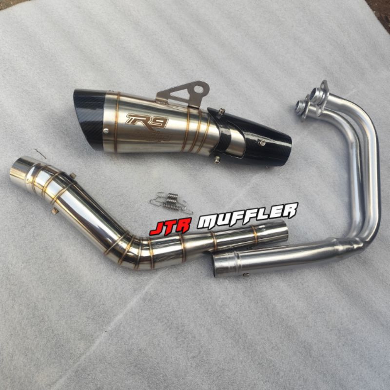 Jual Knalpot racing r9 h2 ss Ninja 250 karbu r25 mt25 ninja 250 fi new ...