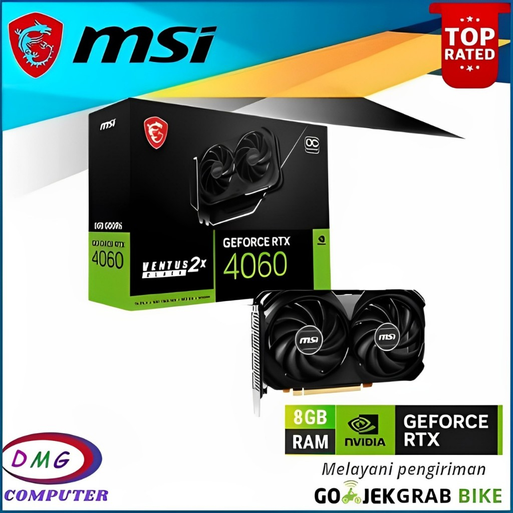 Jual VGA Card MSI GeForce RTX 4060 VENTUS 2X BLACK 8G OC - 8GB GDDR6 ...