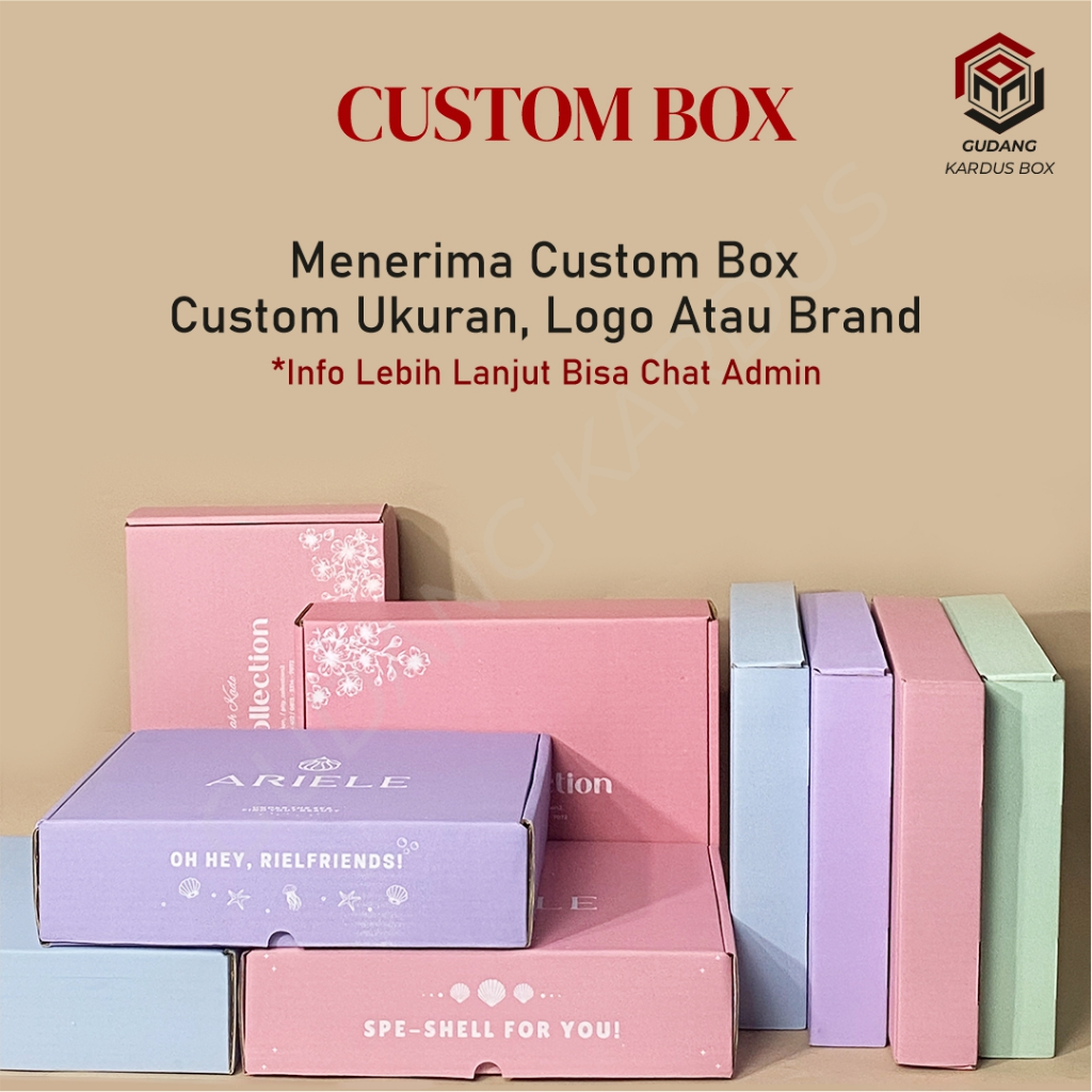 Jual KARDUS BOX CUSTOM SABLON & UKURAN | Shopee Indonesia