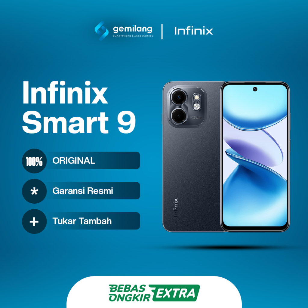 Jual HP INFINIX SMART 9 RAM 4/128GB RAM UP TO 8GB EXTENDED RAM | LAYAR ...