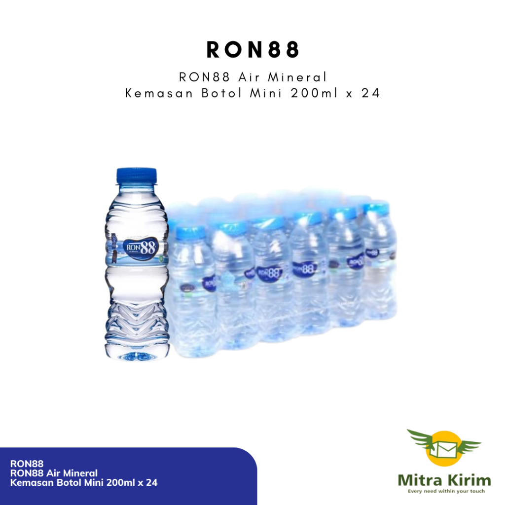 Jual Ron88 Air Mineral Kemasan Botol Mini 200ml x 24 | Shopee Indonesia