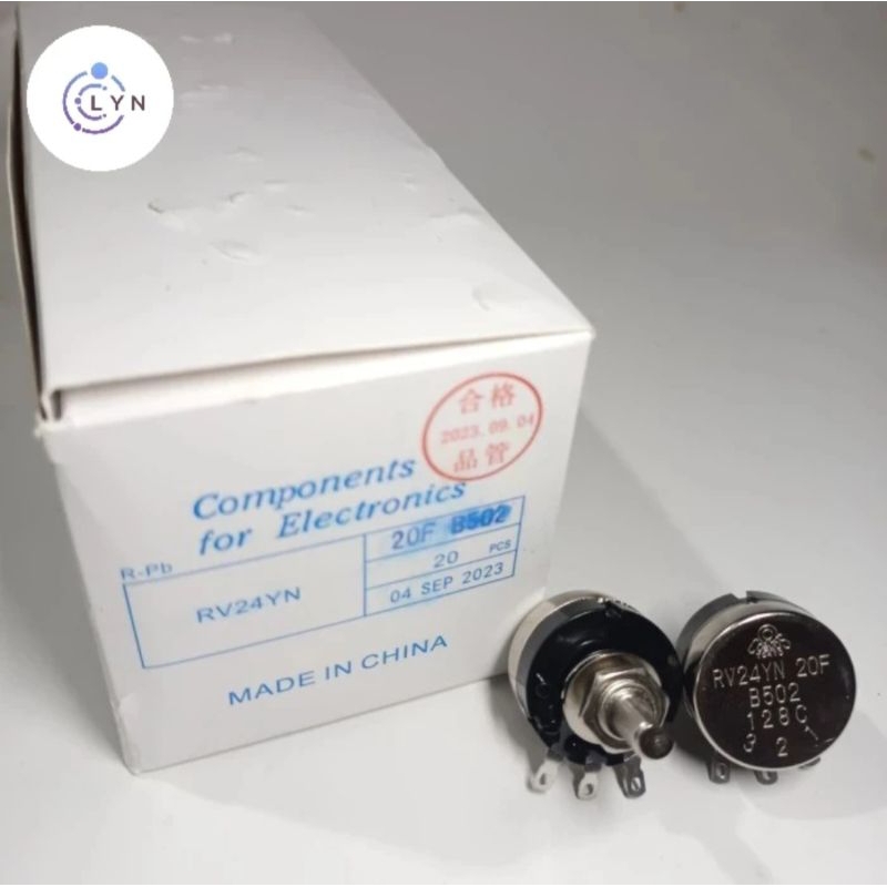 Jual Potensio Potentiometer TOCOS RV24YN 20F 5K ohm B502 COSMOS [READY ...