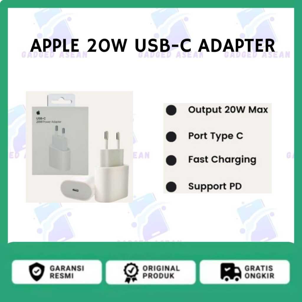 Jual Apple 20W USb C Power Adapter Iphone Garansi Resmi Ibox ZAA