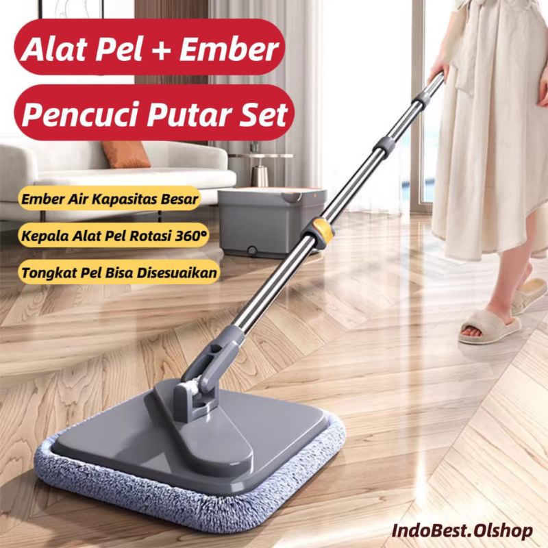 Jual Pel Lantai Ultra Spin Mop Dengan Pengering Kain Efisienindobest