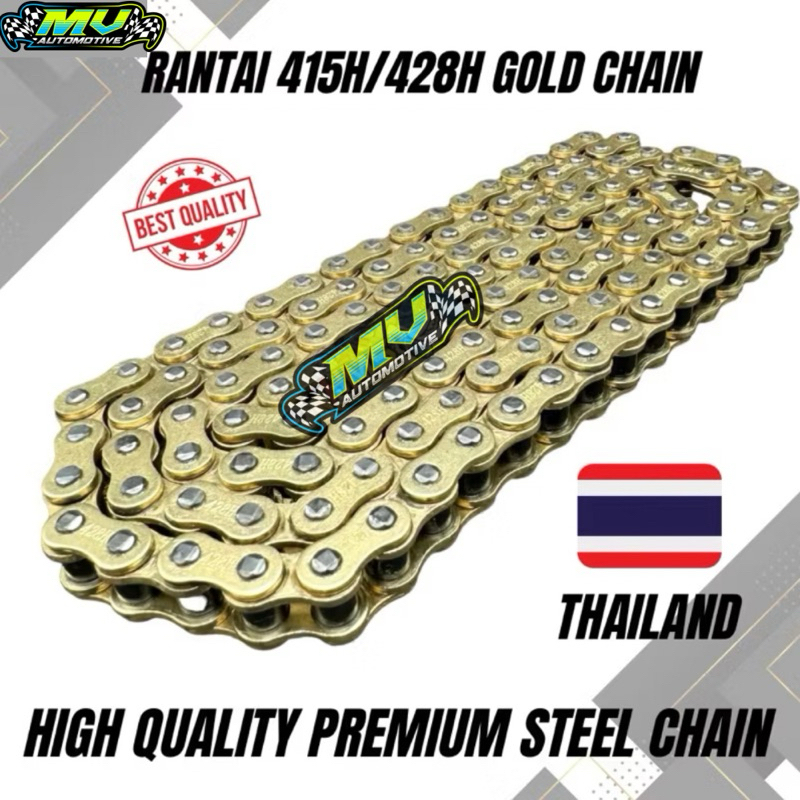 Jual RANTAI RANTE RVN RACING WARNA GOLD 428H 130L 415 H 130L RVN RACING ...