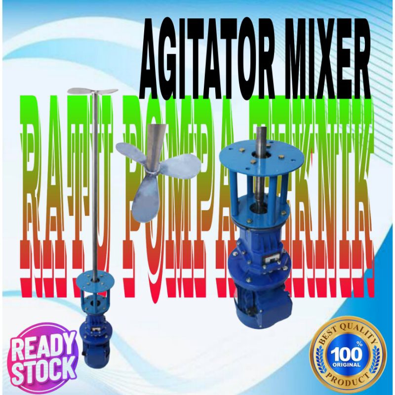 Jual Agitator Mixer Kimia SS-304 1,1KW 1,5HP 380V With Gearbox Chemical ...