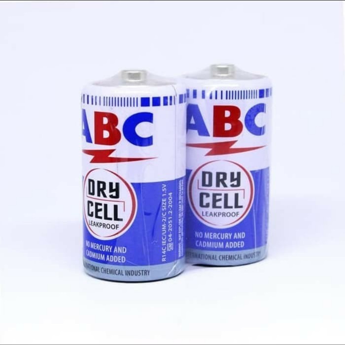 Jual Batu Baterai Sedang ABC Biru Dry Cell R14 C ( Isi 2 Buah ...
