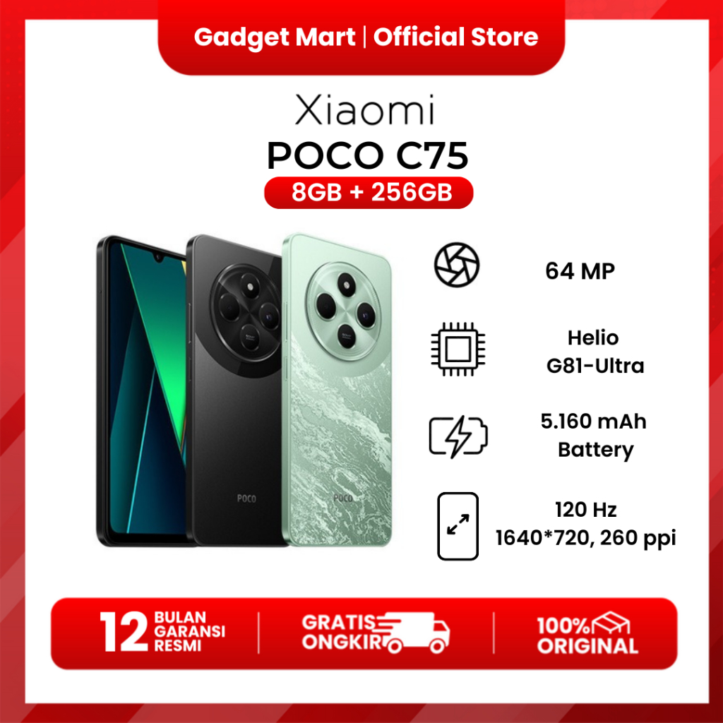 Jual XIAOMI C75 8GB/256GB - Garansi Resmi | Shopee Indonesia